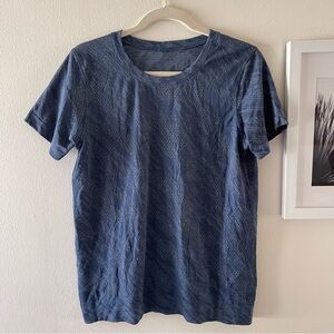 Lululemon blue workout short sleeve shirt crew neck